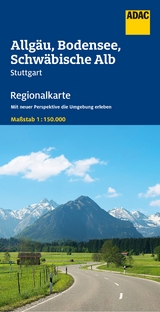 ADAC Regionalkarte 15 Allgäu, Bodensee, Schwäbische Alb 1:150.000 - 