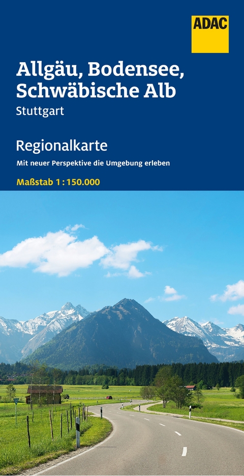 ADAC Regionalkarte 15 Allg&auml;u, Bodensee, Schw&auml;bische Alb 1:150.000
