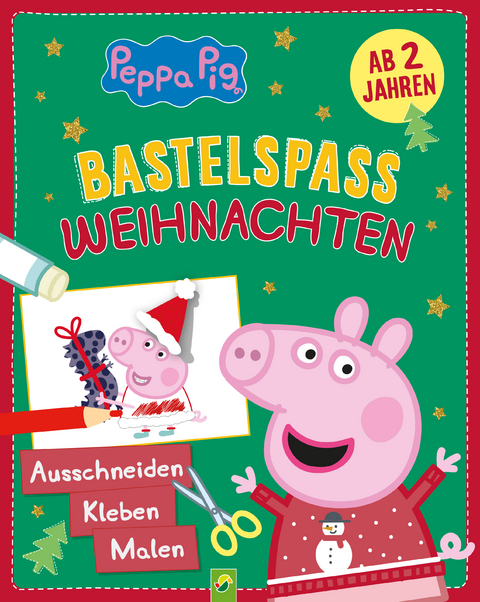 Peppa Pig Bastelspa&szlig; Weihnachten: Ausschneiden, Kleben, Malen