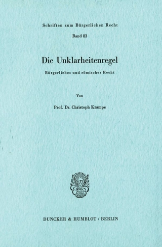 Die Unklarheitenregel.