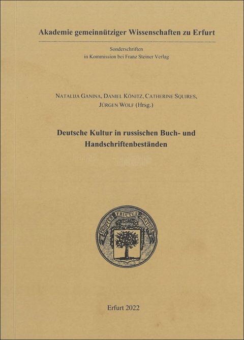 Deutsche Kultur in russischen Buch- und Handschriftenbeständen - 