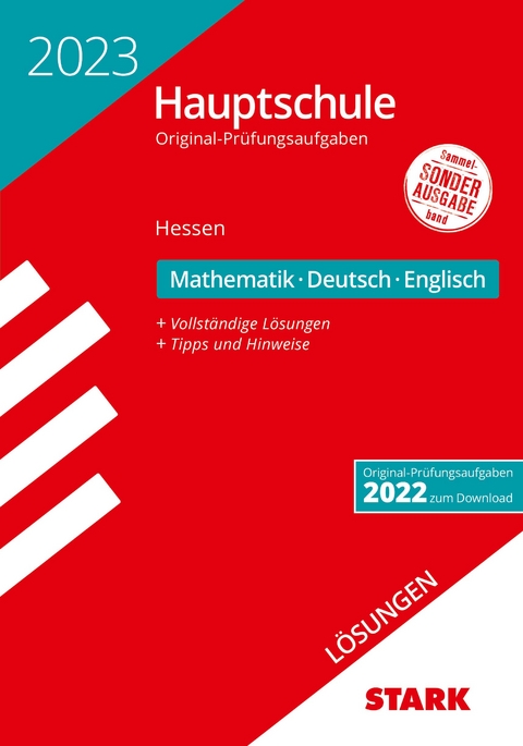 STARK Lösungen zu Original-Prüfungen Hauptschule 2023 - Mathematik, Deutsch, Englisch - Hessen