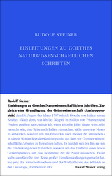 Einleitungen zu Goethes Naturwissenschaftlichen Schriften - Rudolf Steiner