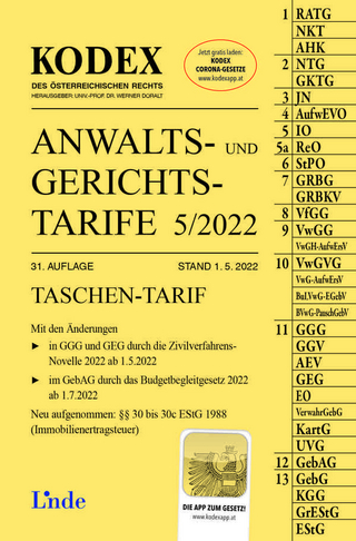 KODEX Anwalts- und Gerichtstarife 5/2022
