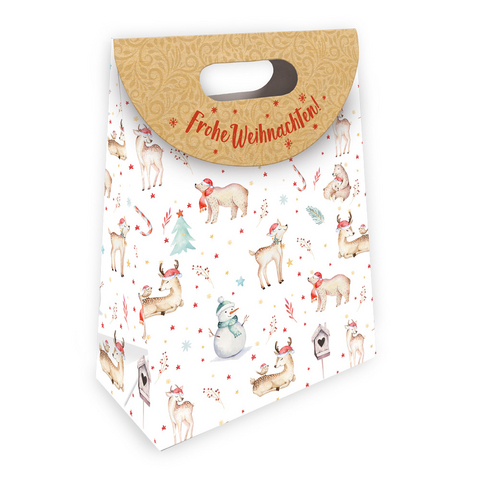 Tr&ouml;tsch Geschenktasche mit Verschluss medium Winterwald - 