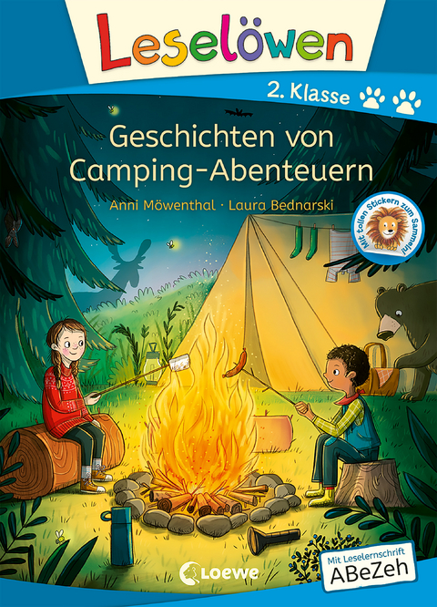 Lesel&ouml;wen 2. Klasse - Geschichten von Camping-Abenteuern - Anni M&ouml;wenthal