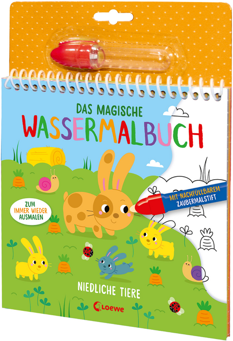 Das magische Wassermalbuch - Niedliche Tiere