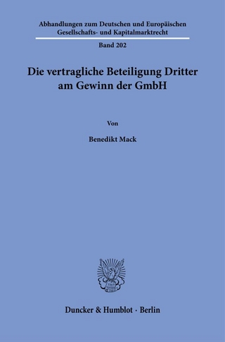 Die vertragliche Beteiligung Dritter am Gewinn der GmbH.