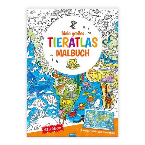 Tr&ouml;tsch Malbuch Mein gro&szlig;es Tieratlas Malbuch - 