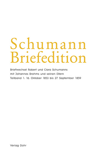Schumann-Briefedition / Schumann-Briefedition II.3