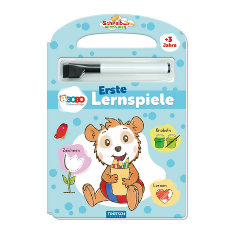 Tr&ouml;tsch Bobo Siebenschl&auml;fer Schreib und wisch weg Pappenbuch Erste Lernspiele - 