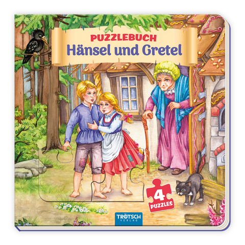 Tr&ouml;tsch Pappenbuch Puzzlebuch H&auml;nsel und Gretel