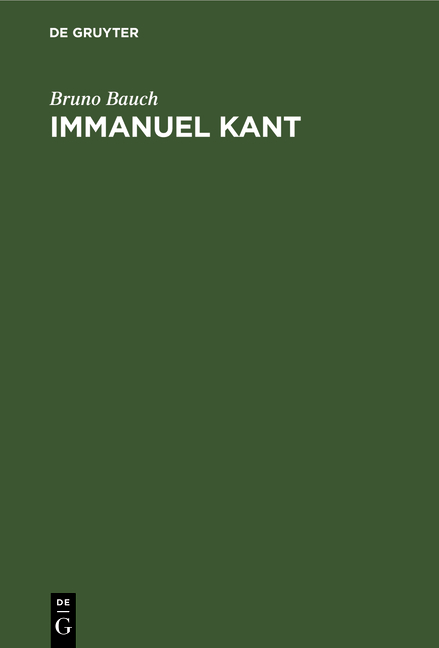 Immanuel Kant - Bruno Bauch