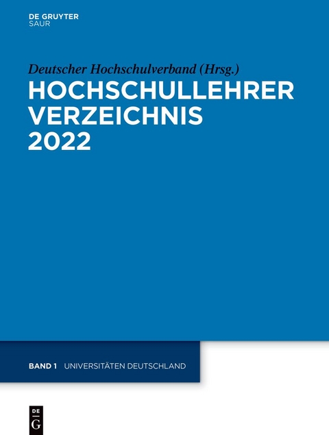 Hochschullehrer Verzeichnis / Universit&auml;ten Deutschland - 
