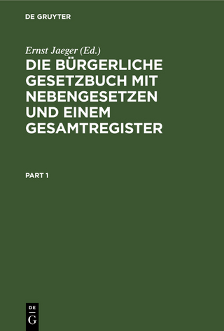 Die bürgerliche Gesetzbuch mit Nebengesetzen und einem Gesamtregister