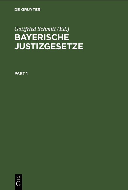 Bayerische Justizgesetze - 