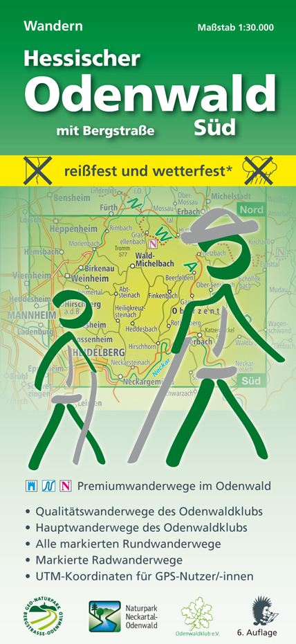 Wandern, Hessischer Odenwald S&uuml;d mit Bergstra&szlig;e