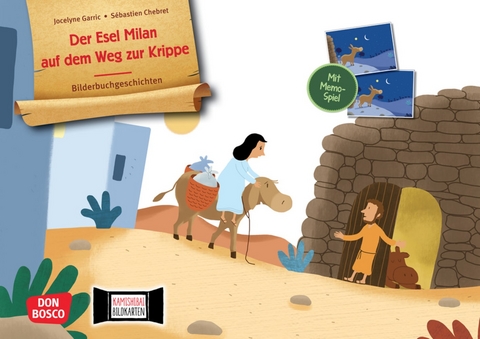 Der Esel Milan auf dem Weg zur Krippe. Kamishibai Bildkartenset - Jocelyne Garric