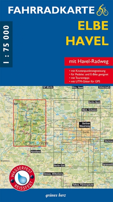 Fahrradkarte Elbe, Havel