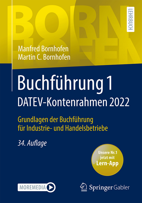 Buchf&uuml;hrung 1 DATEV-Kontenrahmen 2022 - Manfred Bornhofen, Martin C. Bornhofen