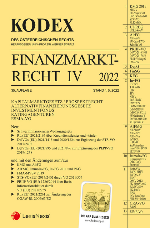 KODEX Finanzmarktrecht Band IV 2022 - 