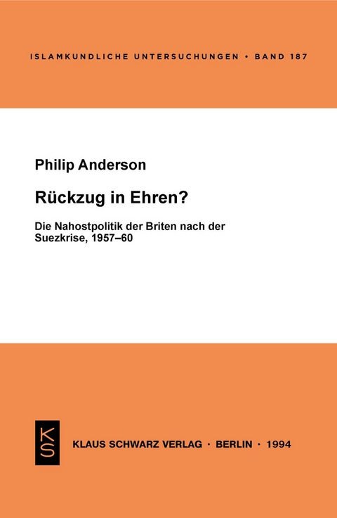 R&uuml;ckzug in Ehren? - Philip Anderson
