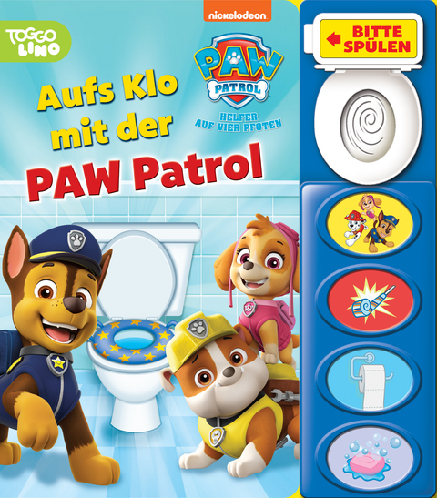 PAW Patrol - Aufs Klo mit der PAW Patrol - Mein Klo-Soundbuch - Pappbilderbuch mit Klosp&uuml;lung und 8 Ger&auml;uschen