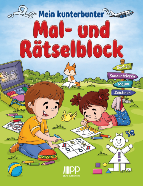 Mein kunterbunter Mal- und R&auml;tselblock - 