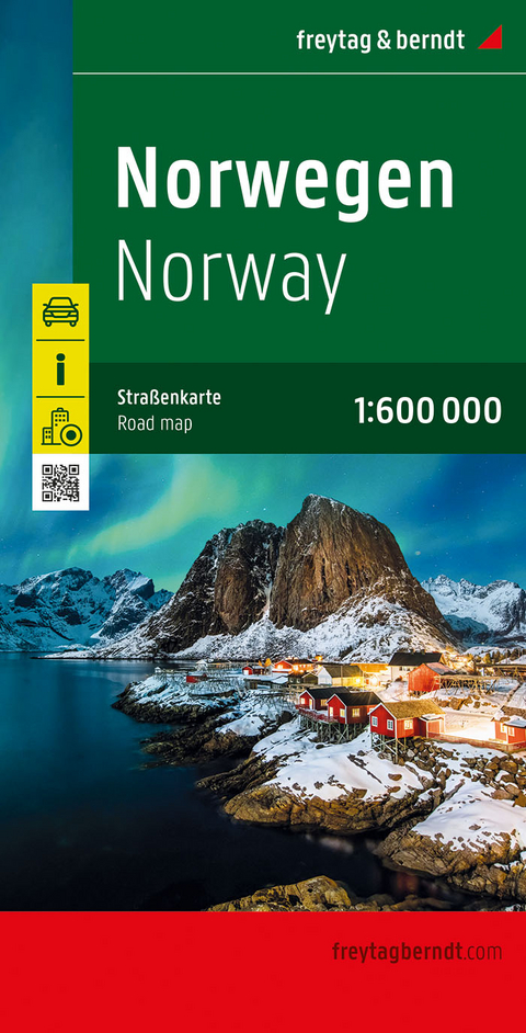 Norwegen, Stra&szlig;enkarte 1:600.000, freytag & berndt