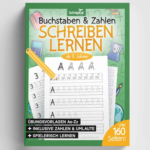 Buchstaben und Zahlen schreiben ab 5 Jahren - 