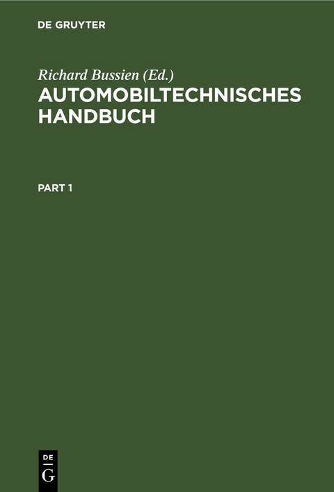 Automobiltechnisches Handbuch - 