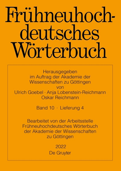 Fr&uuml;hneuhochdeutsches W&ouml;rterbuch / sangbuch &ndash; schein - 