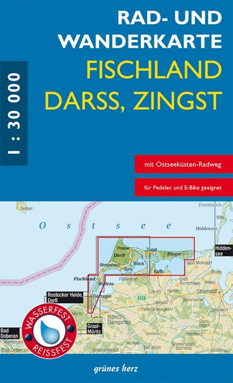 Rad- und Wanderkarte Fischland, Dar&szlig;, Zingst