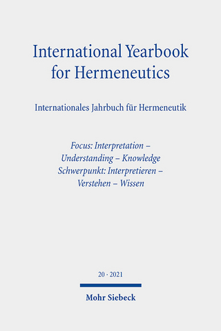 International Yearbook for Hermeneutics / Internationales Jahrbuch für Hermeneutik
