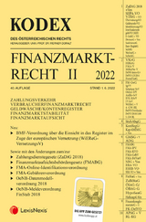 KODEX Finanzmarktrecht Band II 2022 - inkl. App - Doralt, Werner