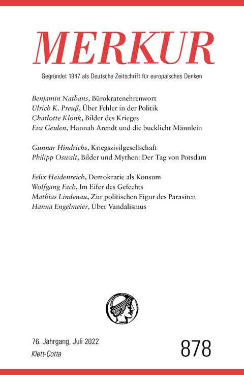 MERKUR Gegr&uuml;ndet 1947 als Deutsche Zeitschrift f&uuml;r europ&auml;isches Denken - 7/2022 - 