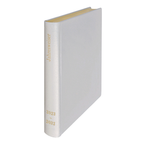 Jahresweiser 2023-2032 Leder weiss - 