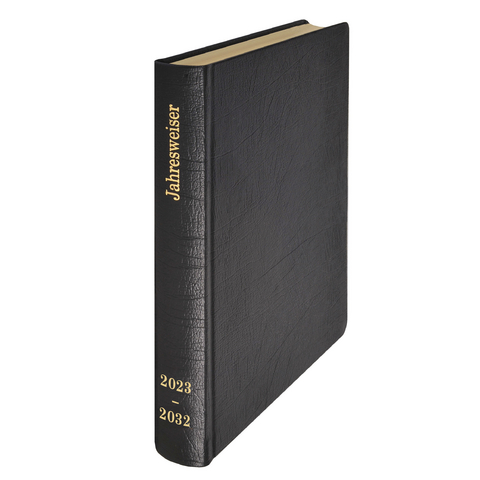 Jahresweiser 2023-2032 Leder schwarz - 