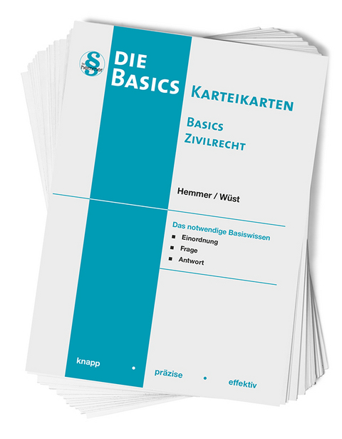 Karteikarten Basics Zivilrecht - Karl-Edmund Hemmer, Achim Wüst