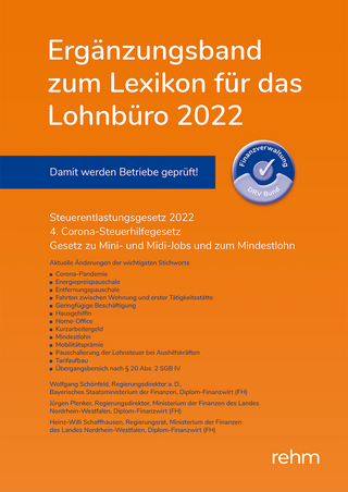 Ergänzungsband zum Lexikon für das Lohnbüro 2022
