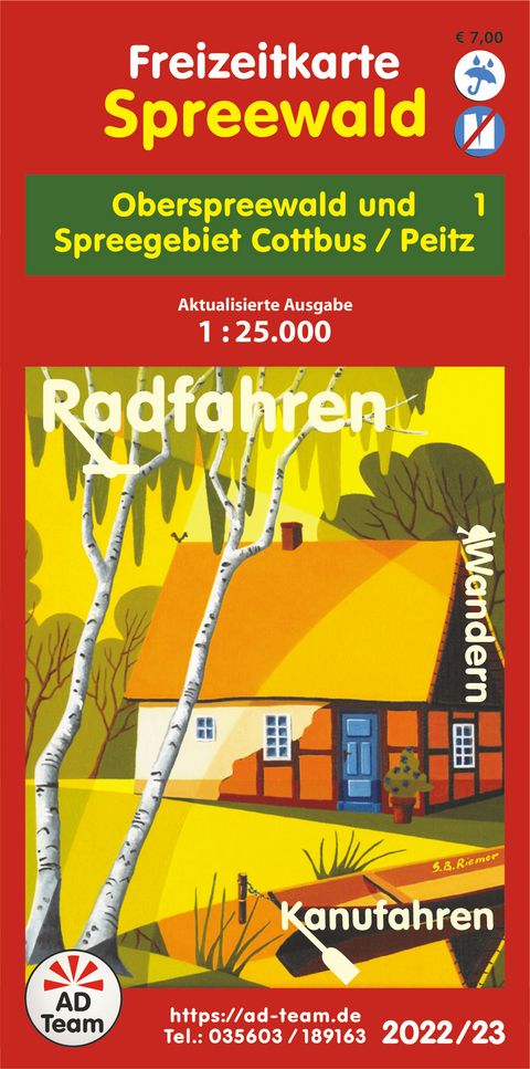 Freizeitkarte Spreewald - 1 (Ausgabe 2022/23)