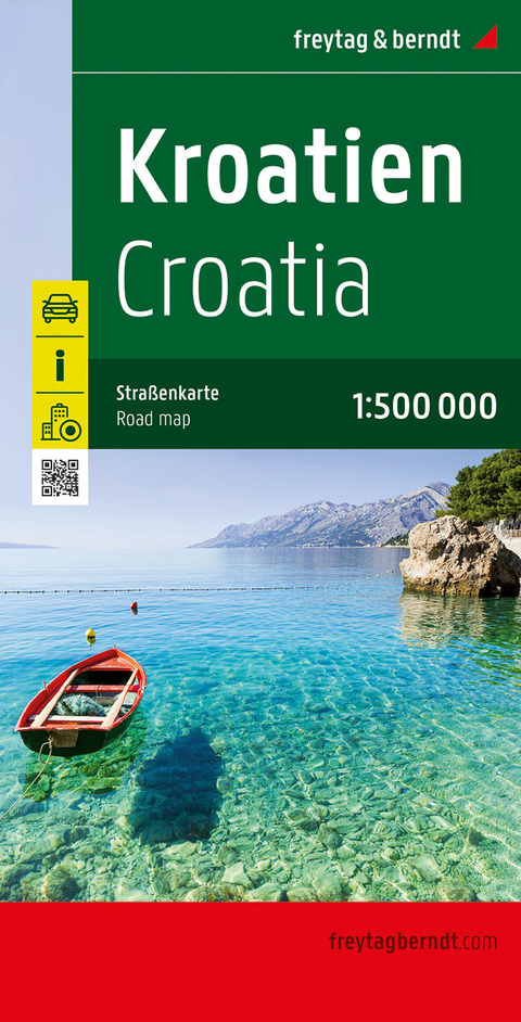 Kroatien, Stra&szlig;enkarte 1:500.000, freytag & berndt