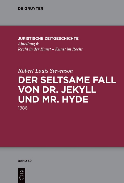 Der seltsame Fall von Dr. Jekyll und Mr. Hyde - Robert Louis Stevenson, Anja Schiemann, Burkhard Niederhoff