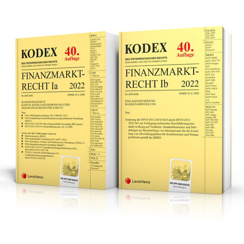 KODEX Finanzmarktrecht Band Ia + Ib 2022 - inkl. App - 