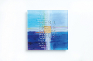 Lichtbild Kreuz: Irischer Segen – Blau