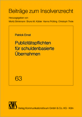 Publizitätspflichten für schuldenbasierte Übernahmen