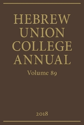 Hebrew Union College Annual Volume 89