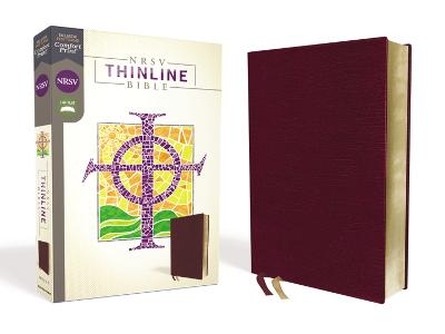 NRSV, Thinline Bible, Bonded Leather, Burgundy, Comfort Print -  Zondervan