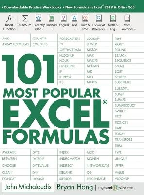 101 Most Popular Excel Formulas - John Michaloudis, Bryan Hong