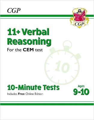 11+ CEM 10-Minute Tests: Verbal Reasoning - Ages 9-10 (with Online Edition)